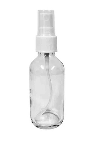 72 pcs of 1 oz Clear Glass Bottle and 72pcs White Sprayer Set 1 slab Clear